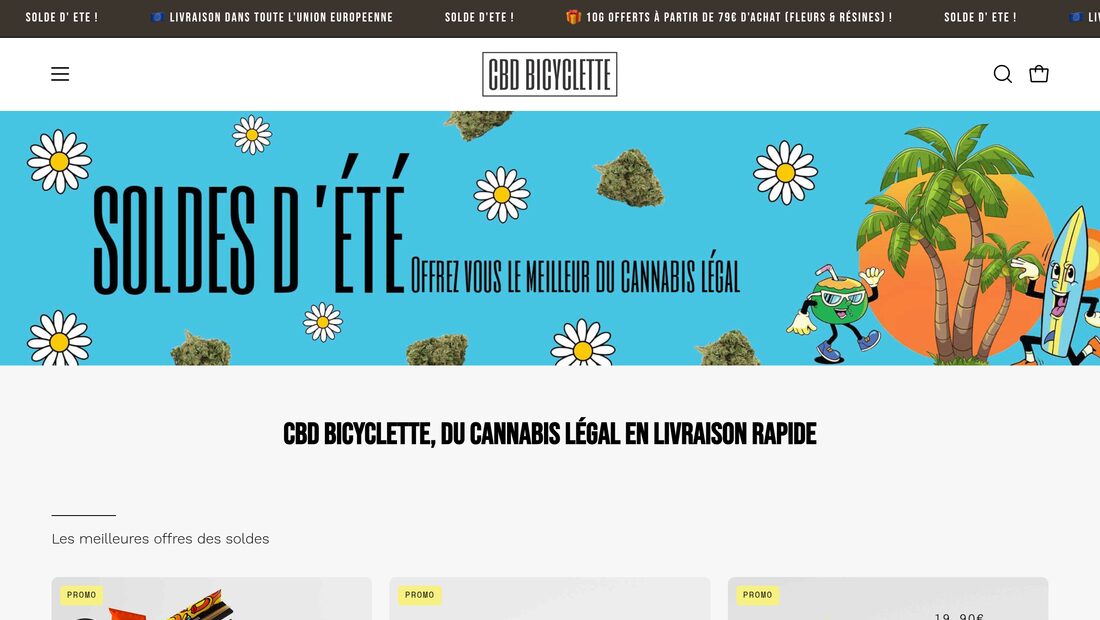 Aperçu du site CBD Bicyclette
