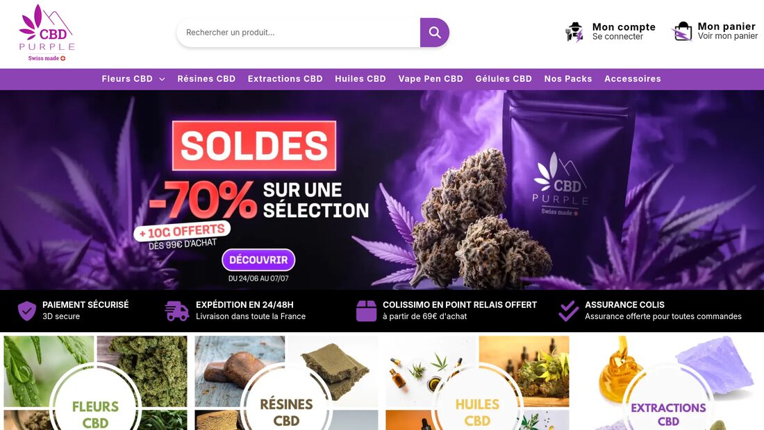 Aperçu du site CBD Purple