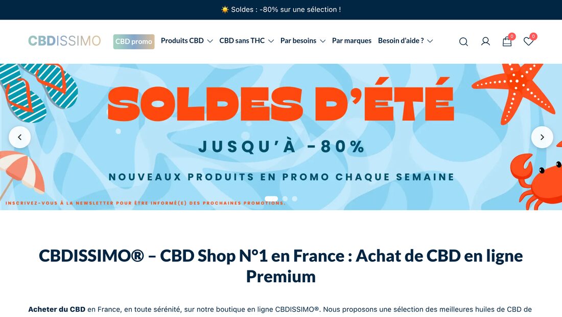 Aperçu du site CBDISSIMO