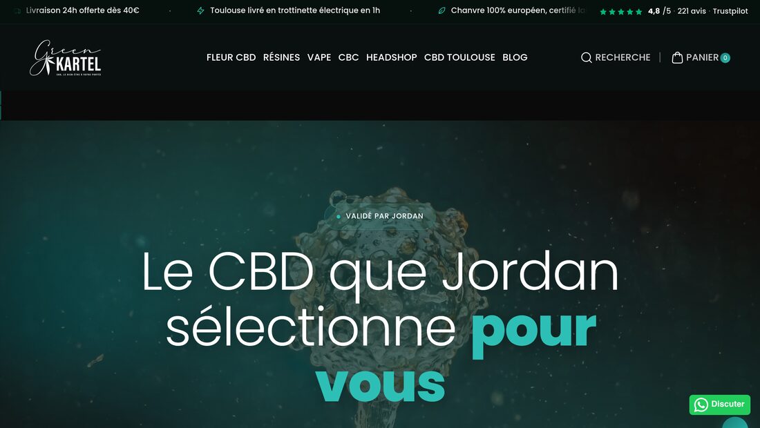 Aperçu du site Green Kartel