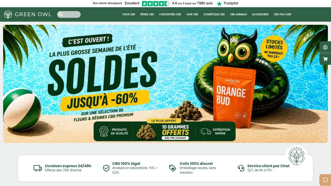 Aperçu du site GreenOwl