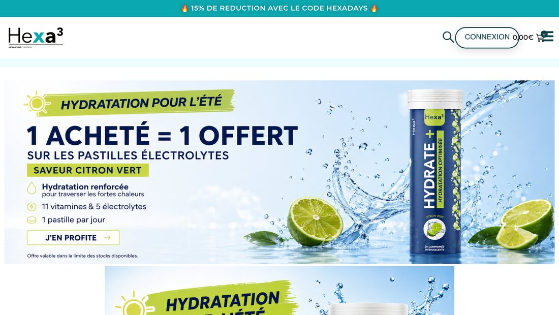 Aperçu du site Hexa3