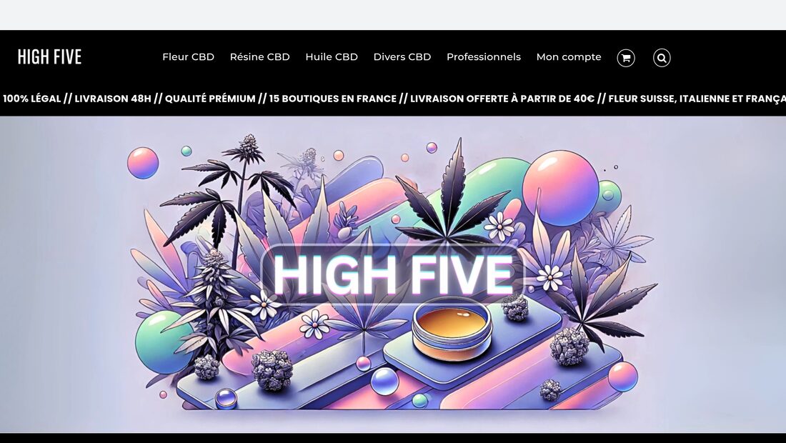 Aperçu du site High Five CBD