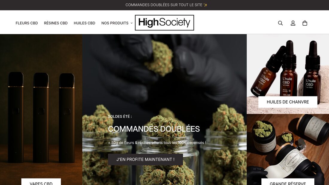 Aperçu du site High Society