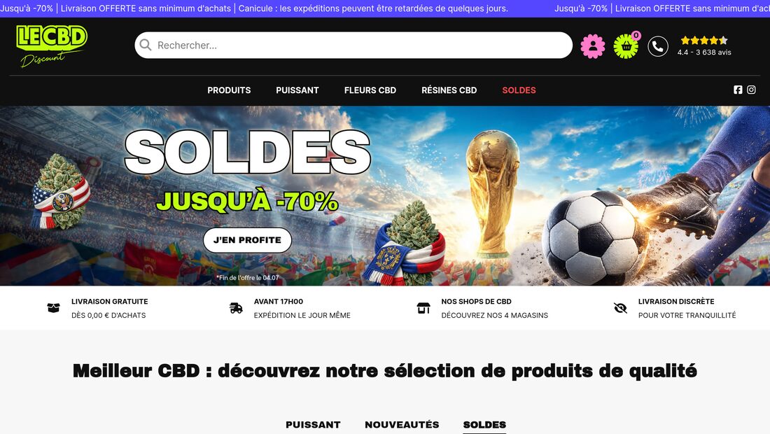Aperçu du site Le CBD Discount