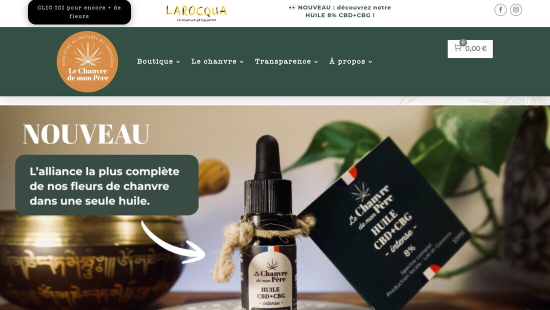 Aperçu du site Le Chanvre de Mon Père