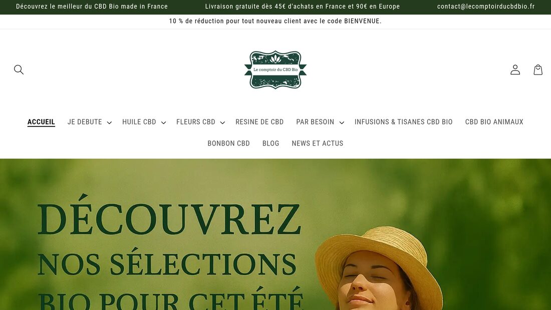Aperçu du site Le Comptoir du CBD Bio