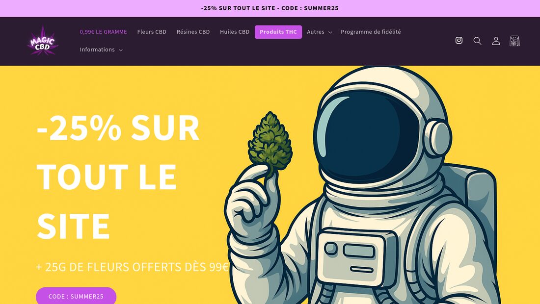 Aperçu du site Magic CBD