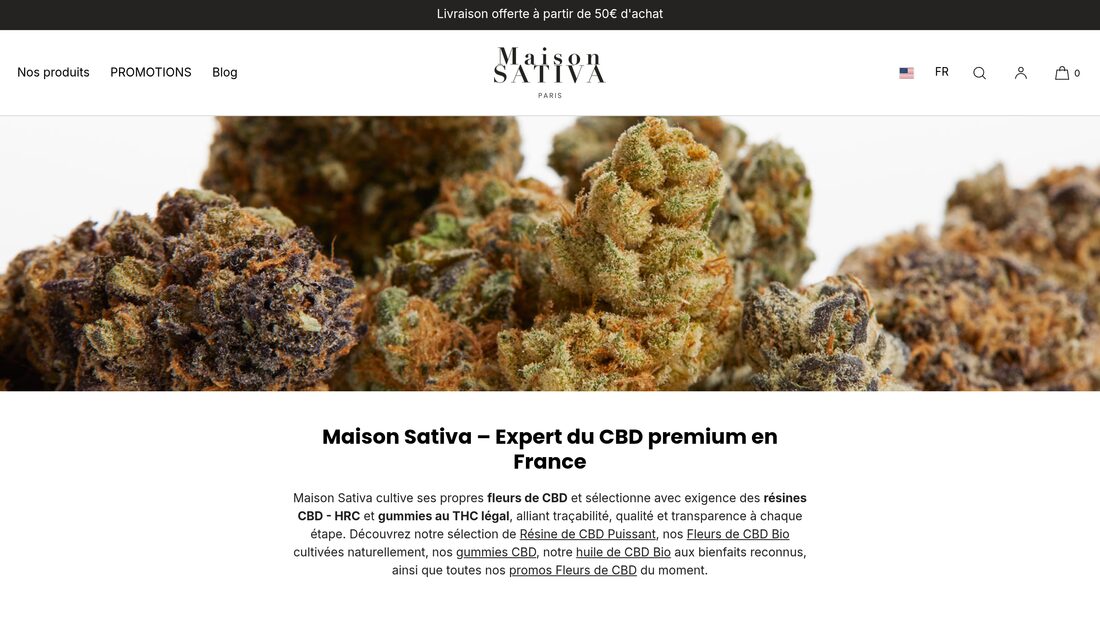 Aperçu du site Maison Sativa
