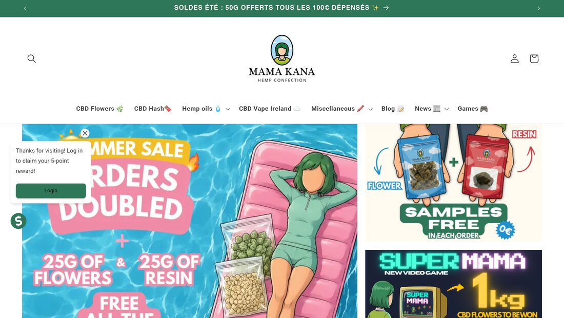Aperçu du site Mama Kana