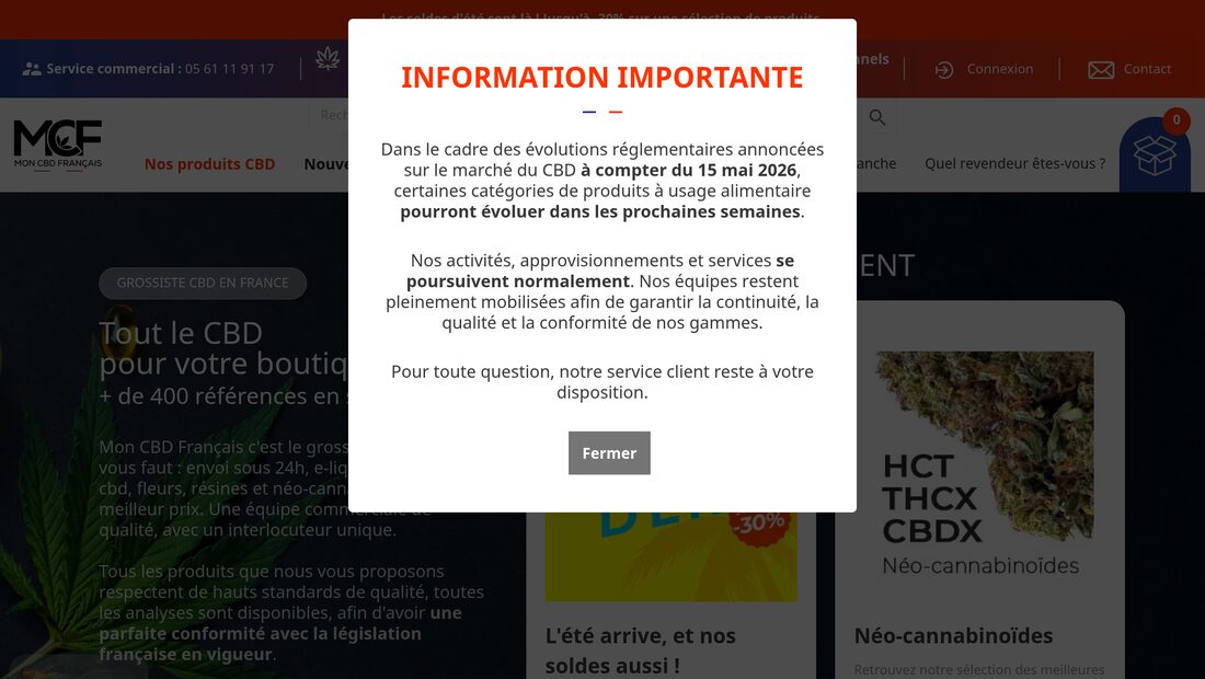 Aperçu du site Mon CBD Français