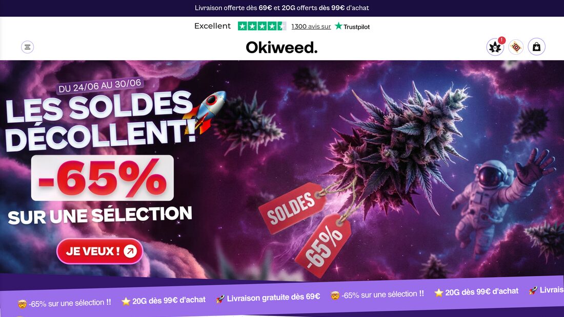 Aperçu du site Okiweed