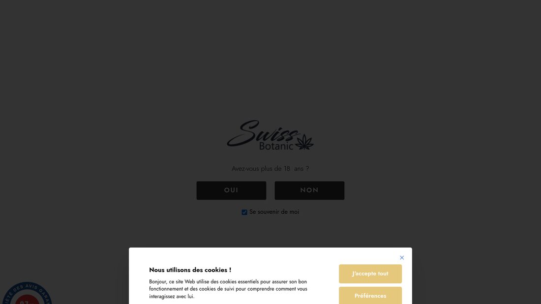 Aperçu du site Swiss Botanic