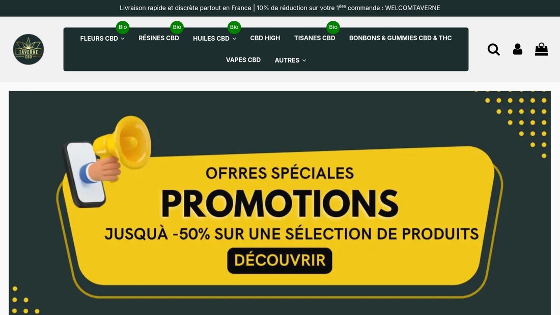 Aperçu du site Taverne CBD