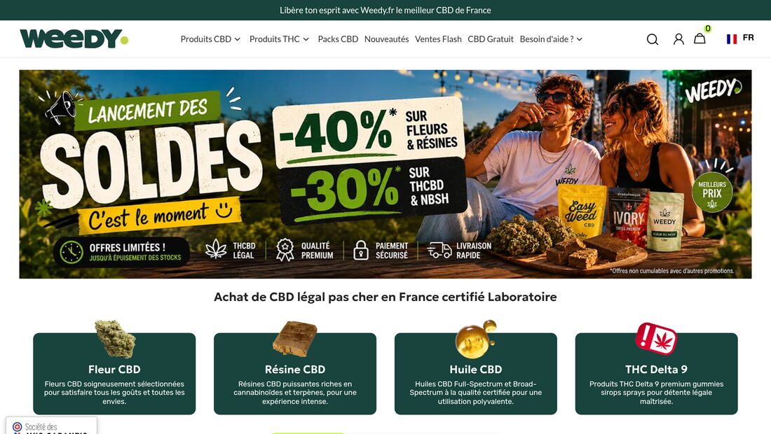 Aperçu du site Weedy